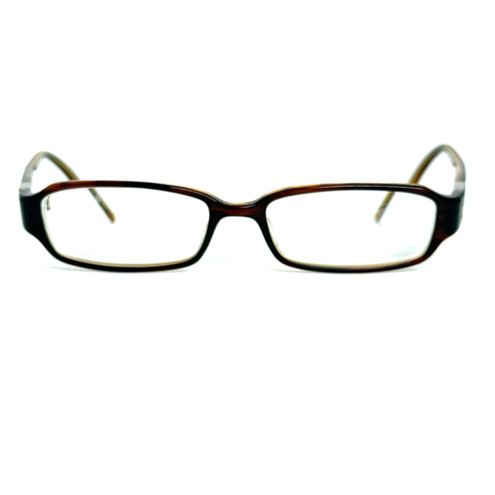 Bulova Turin Eyeglasses Full Rim Amber Brown Rectangular Frames 51-16-135 H19347